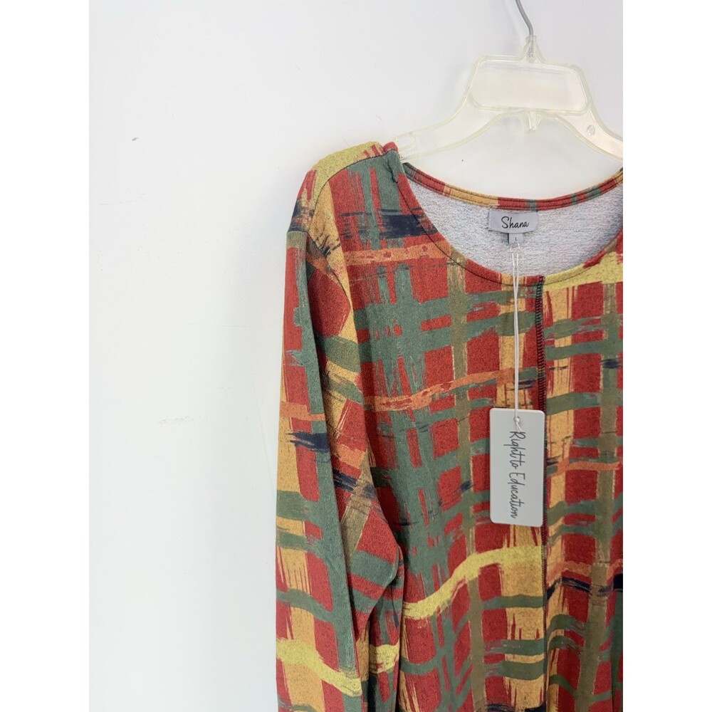 NWT Shana Womens Large Tunic Top Multicolor - Picture 4 of 13